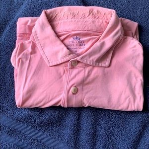 Men’s Peter Millar pink golf shirt